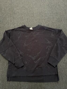 all in motion Black Marbled Crewneck women’s soft Sweatshirt sz Small